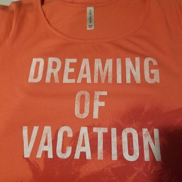 Cacique Sleep Shirt - 18/20 Dream of Vacation NWOT peach color - Picture 11 of 11